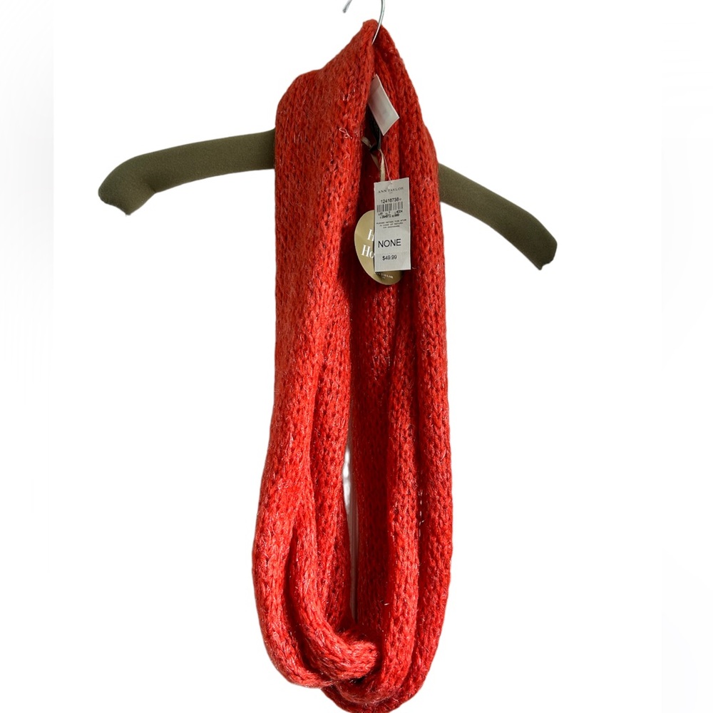 Ann Taylor infinity scarf color orange